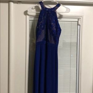 Blue evening dress